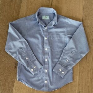 Class Club Boys Blue Checkered Modern Fit Button Down Shirt